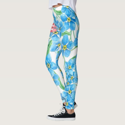 Vergeet me niet dat ik geen naadloos bloempatroon  leggings (Links)
