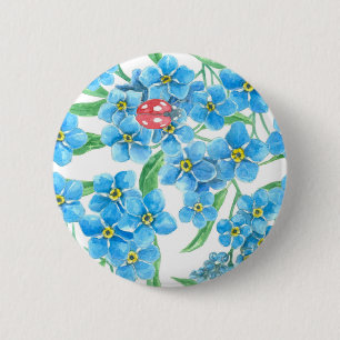 Vergeet me niet dat ik geen naadloos bloempatroon ronde button 5,7 cm