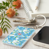 Vergeet me niet dat ik geen naadloos bloempatroon  sleutelhanger (Voorkant Rechts)