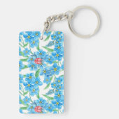 Vergeet me niet dat ik geen naadloos bloempatroon  sleutelhanger (achterkant)