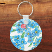 Vergeet me niet dat ik geen naadloos bloempatroon sleutelhanger (Voorkant)