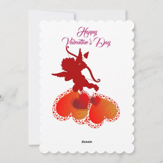 Vergeet me niet dat ik geen schatje van Cupid Ange Feestdagenkaart (Achterkant)