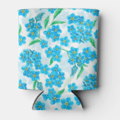 Vergeet me niet dat ik geen waterverf bloemen heb blikjeskoeler (Voorkant)