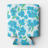 Vergeet me niet dat ik geen waterverf bloemen heb blikjeskoeler (Achterkant)