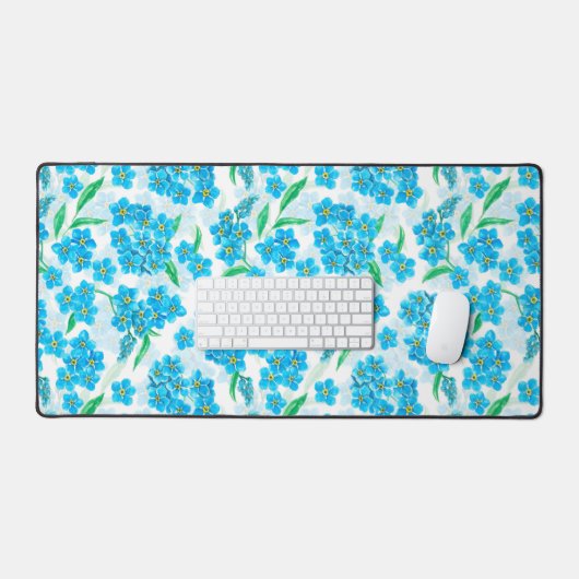 Vergeet me niet dat ik geen waterverf bloemen heb bureaumat (Keyboard & Muis)