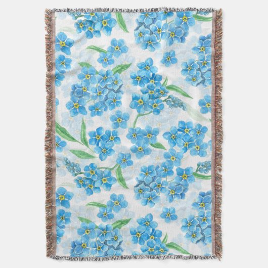 Vergeet me niet dat ik geen waterverf bloemen heb deken (Voorkant Verticaal)