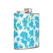 Vergeet me niet dat ik geen waterverf bloemen heb heupfles (Rechts)