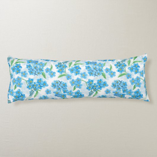 Vergeet me niet dat ik geen waterverf bloemen heb lichaamskussen (Achterkant)