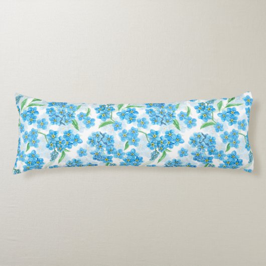 Vergeet me niet dat ik geen waterverf bloemen heb lichaamskussen (Voorkant)