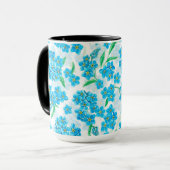 Vergeet me niet dat ik geen waterverf bloemen heb mok (Voorkant links)