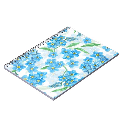 Vergeet me niet dat ik geen waterverf bloemen heb notitieboek (Linkerzijde)