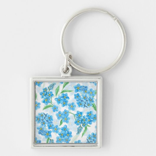 Vergeet me niet dat ik geen waterverf bloemen heb sleutelhanger (Voorkant)