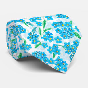 Vergeet me niet dat ik geen waterverf bloemen heb stropdas