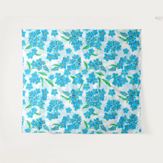 Vergeet me niet dat ik geen waterverf bloemen heb wandkleed (Voorkant (horizontaal))