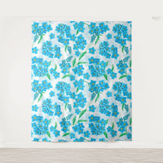 Vergeet me niet dat ik geen waterverf bloemen heb wandkleed (Voorkant)