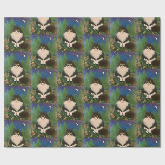 Vergeet me niet dat Tuxedo kat Cadeaupapier (Vlak)