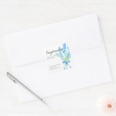 Vergeet me niet de bedrijfsetiketten van de Bloeme Vierkante Sticker (Envelop)