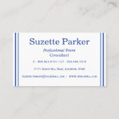 Vergeet-me-niet de Planner van de Gebeurtenis van Visitekaartje (Achterkant)