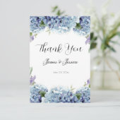Vergeet-me-niet de Waterverf van de Bloemen Elegan Bedankkaart (Staand voorkant)