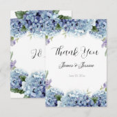 Vergeet-me-niet de Waterverf van de Bloemen Elegan Bedankkaart (Voorkant / Achterkant)
