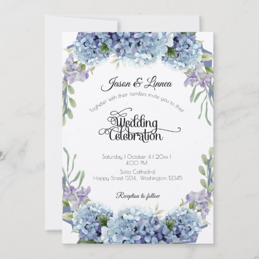 Vergeet-me-niet de Waterverf van de Bloemen Elegan Kaart (Voorkant)