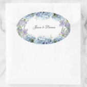 Vergeet-me-niet de Waterverf van de Bloemen Elegan Ovale Sticker (Tas)