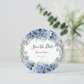 Vergeet-me-niet de Waterverf van de Bloemen Elegan Save The Date (Staand voorkant)