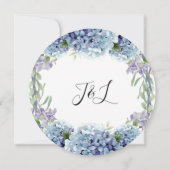 Vergeet-me-niet de Waterverf van de Bloemen Elegan Save The Date (Achterkant)