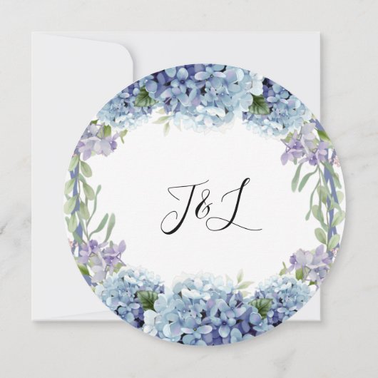 Vergeet-me-niet de Waterverf van de Bloemen Elegan Save The Date (Achterkant)