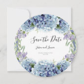 Vergeet-me-niet de Waterverf van de Bloemen Elegan Save The Date (Voorkant)