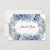 Vergeet-me-niet de Waterverf van de Bloemen Elegan Save The Date (Achterkant)