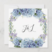 Vergeet-me-niet de Waterverf van de Bloemen Elegan Save The Date (Achterkant)