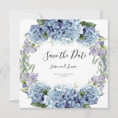 Vergeet-me-niet de Waterverf van de Bloemen Elegan Save The Date (Voorkant)