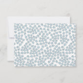 Vergeet-me-niet doedel stijl bruiloft boeket RSVP kaartje (Achterkant)