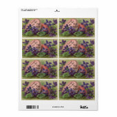 Vergeet-me-niet ei salade cadeau labels (Full Sheet)