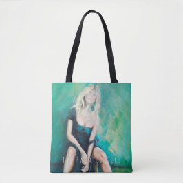 "Vergeet me niet" expressieve figuratieve canvas t Tote Bag