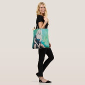 "Vergeet me niet" expressieve figuratieve canvas t Tote Bag (Op model)