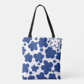 Vergeet me niet Floral Blue Tote Bag (Achterkant)
