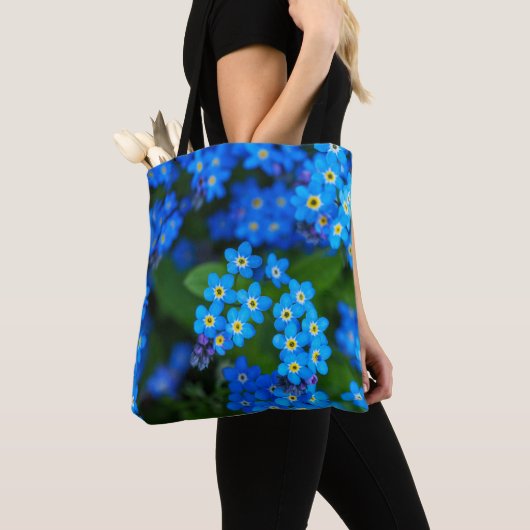 Vergeet-me-niet Floral Canvas tas (Dichtbij)