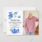 Vergeet me niet Floral Dank je schaamteloosheid Bedankkaart (Voorkant)