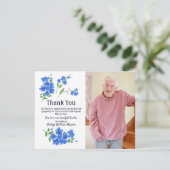 Vergeet me niet Floral Dank je schaamteloosheid Bedankkaart (Staand voorkant)