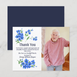Vergeet me niet Floral Dank je schaamteloosheid Bedankkaart