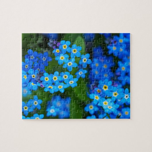 Vergeet-me-niet Floral Jigzaag Puzzle Legpuzzel (Horizontaal)