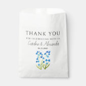 Vergeet me niet Floral Modern Spring Wedding Bedankzakje (Voorkant)