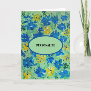 Vergeet me niet Floral Note Cards Kaart