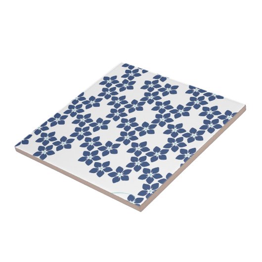 Vergeet-me-niet Floral Pattern Tegeltje (Zijkant)