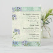 Vergeet me niet Floral Spring bruiloft receptie Kaart (Staand voorkant)