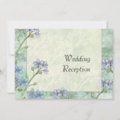 Vergeet me niet Floral Spring bruiloft receptie Kaart (Achterkant)