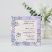 Vergeet me niet Floral Spring Wedding Uitnodiginge Kaart (Staand voorkant)