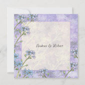 Vergeet me niet Floral Spring Wedding Uitnodiginge Kaart (Achterkant)